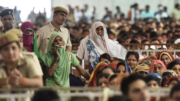 Daula villagers attend the inauguration of Drivers’ Training Institute and Government Senior Secondary School, for which President Pranab Mukherjee laid the foundation stone, in Sohna, Gurgaon, on Friday. (Sanjeev Verma/HT Photo) Daula villagers attend the inauguration of Drivers’ Training Institute and Government Senior Secondary School, for which President Pranab Mukherjee laid the foundation stone, in Sohna, Gurgaon, on Friday. (Sanjeev Verma/HT Photo)