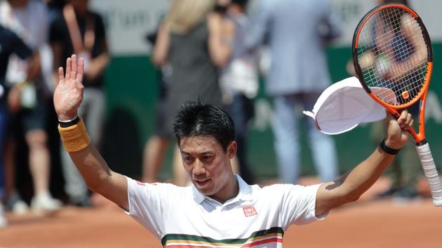Japan's Kei Nishikori eased into the third round after a straight set win over France's Jeremy Chardy. (AFP) 
