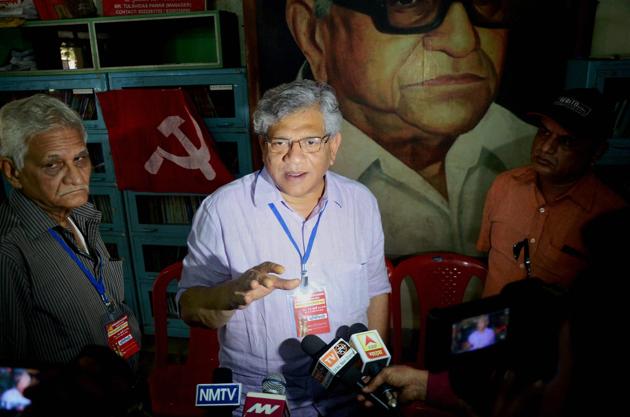 The Congress has indicated it can support Yechury. CPI(M)’s state unit wants him for another term. But there’s an archaic rule in the capital’s Kremlin that no comrade can contest in Rajya Sabha after two terms. (PTI) The Congress has indicated it can support Yechury. CPI(M)’s state unit wants him for another term. But there’s an archaic rule in the capital’s Kremlin that no comrade can contest in Rajya Sabha after two terms. (PTI)