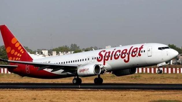 A SpiceJet passenger aircraft takes off from Sardar Vallabhbhai Patel international airport in Ahmedabad. (Reuters photo) A SpiceJet passenger aircraft takes off from Sardar Vallabhbhai Patel international airport in Ahmedabad. (Reuters photo)