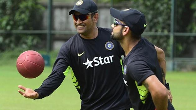 MS Dhoni (L) and skipper Virat Kohli (R) form the think-tank of the Indian cricket team, a formidable mix of experience, cricketing acumen and aggression. The duo’s performance will be key for India at the ICC Champions Trophy (Getty Images) MS Dhoni (L) and skipper Virat Kohli (R) form the think-tank of the Indian cricket team, a formidable mix of experience, cricketing acumen and aggression. The duo’s performance will be key for India at the ICC Champions Trophy (Getty Images)