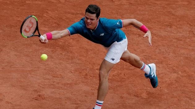 Canada's Milos Raonic defeated Spain's Guillermo Garcia-Lopez in his third round match. (REUTERS) Canada's Milos Raonic defeated Spain's Guillermo Garcia-Lopez in his third round match. (REUTERS)