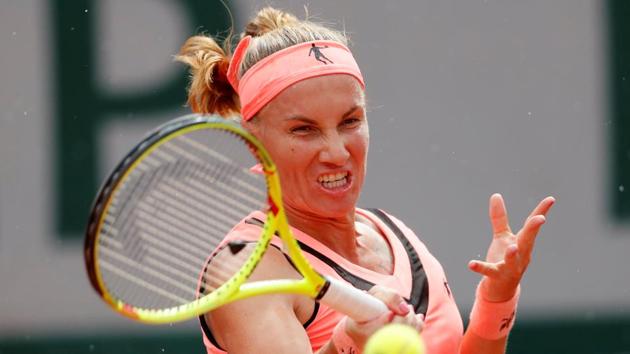 Russia's Svetlana Kuznetsova prevailed over China's Shuai Zhang in a tense three-setter. (REUTERS) Russia's Svetlana Kuznetsova prevailed over China's Shuai Zhang in a tense three-setter. (REUTERS)