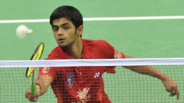B Sai Praneeth, the third seed at the Thailand Open Grand Prix badminton tournament, took 36 minutes to overcome local player Pannawit Thongnuam and enter the final on Saturday. (Vipin Kumar/HT Photo) B Sai Praneeth, the third seed at the Thailand Open Grand Prix badminton tournament, took 36 minutes to overcome local player Pannawit Thongnuam and enter the final on Saturday. (Vipin Kumar/HT Photo)