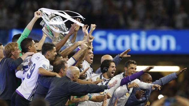 Real Madrid, in the process, have become the first team to win back-to-back Champions League titles. (REUTERS) Real Madrid, in the process, have become the first team to win back-to-back Champions League titles. (REUTERS)