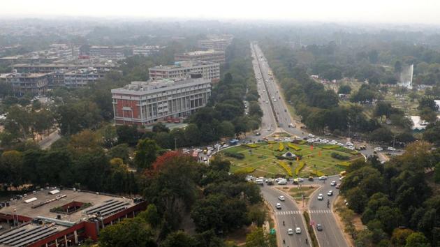 With development and infrastructure upgrade in Chandigarh, SAS Nagar, Panchkula and the periphery, green cover is receding; officials claim that there is no significant dip in the tree count (Anil Dayal/HT Photo) With development and infrastructure upgrade in Chandigarh, SAS Nagar, Panchkula and the periphery, green cover is receding; officials claim that there is no significant dip in the tree count (Anil Dayal/HT Photo)