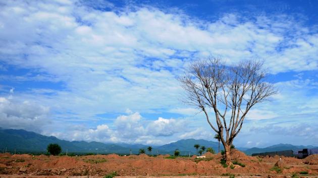 With development and infrastructure upgrade in Chandigarh, SAS Nagar, Panchkula and the periphery, green cover is receding; officials claim that there is no significant dip in the tree count (Anil Dayal/HT Photo) With development and infrastructure upgrade in Chandigarh, SAS Nagar, Panchkula and the periphery, green cover is receding; officials claim that there is no significant dip in the tree count (Anil Dayal/HT Photo)