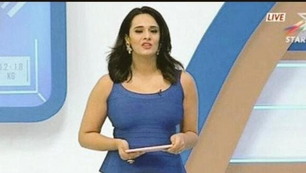 The focus was on Mayanti Langer Binny and her in-studio style during Sunday’s India-Pakistan cricket match.