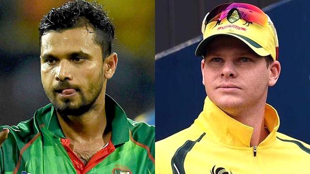 Live streaming and live cricket score of Australia vs Bangladesh was available online. Australia and Bangladesh shared a point each as persistent rain played spoilsport in the fifth match of the ICC Champions Trophy 2017 at The Oval.(HT Photo)