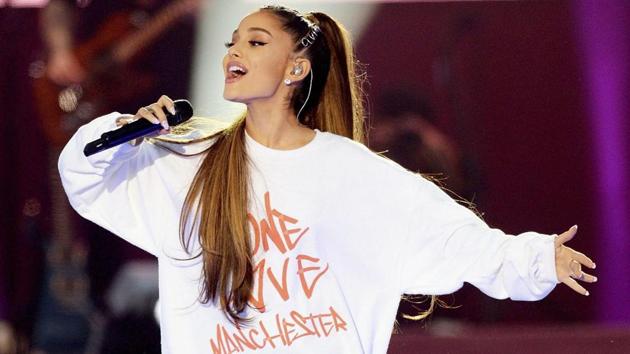 Ariana Grande performs at the One Love Manchester tribute concert in Manchester. (AP) Ariana Grande performs at the One Love Manchester tribute concert in Manchester. (AP)