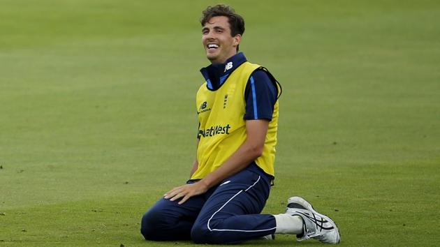 England's Steven Finn during a practice session ahead of the game against New Zealand in ICC Champions Trophy 2017. (REUTERS) England's Steven Finn during a practice session ahead of the game against New Zealand in ICC Champions Trophy 2017. (REUTERS)