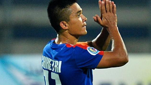 Sunil Chhetri will be rested for the international friendly against Nepal despite recovering from a hamstring injury. (AFP/Getty Images) Sunil Chhetri will be rested for the international friendly against Nepal despite recovering from a hamstring injury. (AFP/Getty Images)