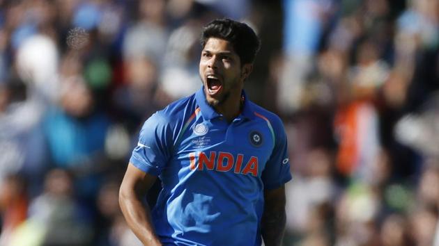 The sun, however, came back and Indian bowlers ran riot. Umesh Yadav picked three wickets for India. (REUTERS)