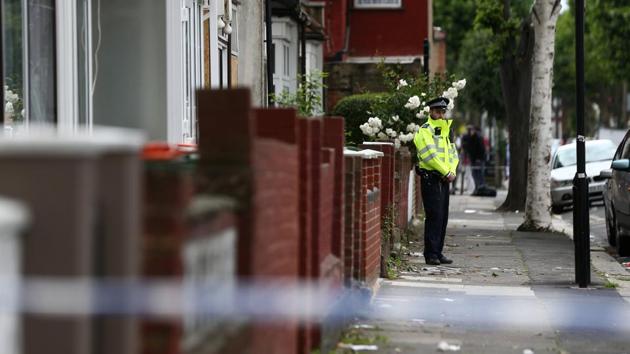 A police officer stands outside a property in East Ham, east London, Britain. (Reuters File Photo) A police officer stands outside a property in East Ham, east London, Britain. (Reuters File Photo)