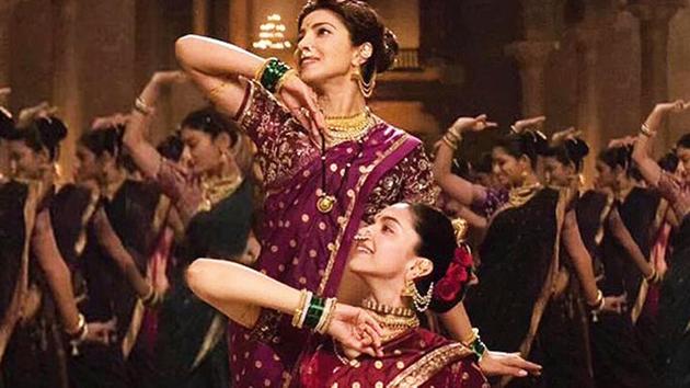 A still from the historical drama Bajirao Mastani (2015), which was loosely based on the life of the Maratha general Peshwa Bajirao I.