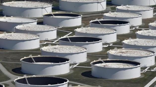 Representative Image | Crude oil storage tanks. Brent crude was trading at $49.27 per barrel at 0424 GMT, down 20 cents, or 0.4% from its last close.