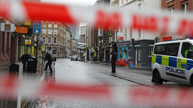 Police officers work on Borough High Street, close to Borough Market, in London on June 6 as the police investigations continue following the June 3 terror attack. (AFP Photo) Police officers work on Borough High Street, close to Borough Market, in London on June 6 as the police investigations continue following the June 3 terror attack. (AFP Photo)