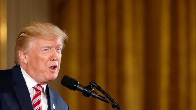 US President Donald Trump speaks during an event announcing the Air Traffic Control Reform Initiative in the East Room of the White House in Washington, DC on June 5. (Reuters) US President Donald Trump speaks during an event announcing the Air Traffic Control Reform Initiative in the East Room of the White House in Washington, DC on June 5. (Reuters)