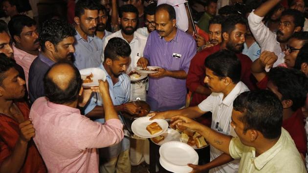 Youth outfits organising a beef festival Kannur in north Kerala. (HT Photo) Youth outfits organising a beef festival Kannur in north Kerala. (HT Photo)