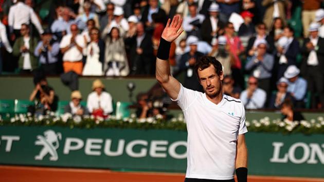 Andy Murray beat Kei Nishikori 2-6, 6-1, 7-6 (7/0), 6-1 to advance to his fifth French Open semi-final. (Getty Images) Andy Murray beat Kei Nishikori 2-6, 6-1, 7-6 (7/0), 6-1 to advance to his fifth French Open semi-final. (Getty Images)