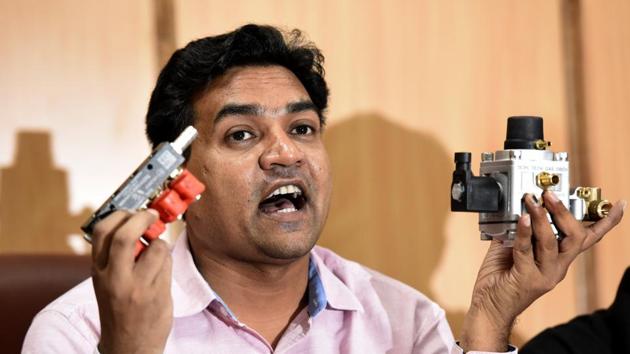 Mishra was attacked last month by an alleged AAP supporter, Ankit Bhardwaj, at his home in Civil Lines for levelling corruption allegations against Chief Minister Arvind Kejriwal. A week ago, Mishra was roughed up by party legislators during a special session of Delhi Assembly. (Sonu Mehta/HT File Photo) Mishra was attacked last month by an alleged AAP supporter, Ankit Bhardwaj, at his home in Civil Lines for levelling corruption allegations against Chief Minister Arvind Kejriwal. A week ago, Mishra was roughed up by party legislators during a special session of Delhi Assembly. (Sonu Mehta/HT File Photo)
