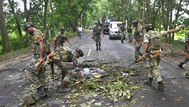 Army personnel clear the site of an encounter. (Reuters File Photo) Army personnel clear the site of an encounter. (Reuters File Photo)