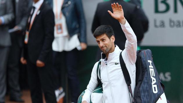 Novak Djokovic gestures as he leaves the court after losing to Dominic Thiem in the 2017 French Open quarter-finals. (AFP) Novak Djokovic gestures as he leaves the court after losing to Dominic Thiem in the 2017 French Open quarter-finals. (AFP)
