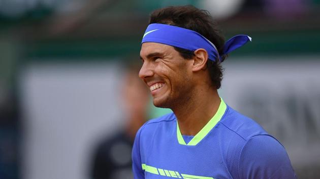 Rafael Nadal won the game after his opponent Pablo Carreno Busta was forced to retire. (AFP) Rafael Nadal won the game after his opponent Pablo Carreno Busta was forced to retire. (AFP)