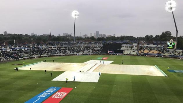 With rain refusing to relent, Pakistan were declared winners after being ahead on DLS. (Twitter) With rain refusing to relent, Pakistan were declared winners after being ahead on DLS. (Twitter)