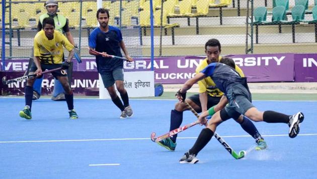 Action on at the 7th Senior National Hockey Championship 2017 on Wednesday. (Ht Photo) Action on at the 7th Senior National Hockey Championship 2017 on Wednesday. (Ht Photo)