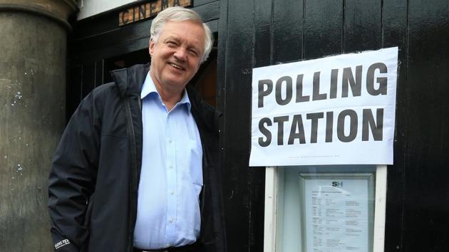 Conservative candidate for Haltemprice and Howden David Davis leaves a polling station in Howden, northeast England. (Lindsey Parnaby / AFP) Conservative candidate for Haltemprice and Howden David Davis leaves a polling station in Howden, northeast England. (Lindsey Parnaby / AFP)