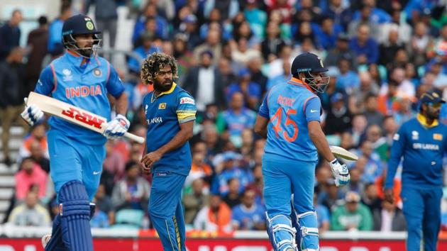 Rohit and Dhawan’s partnership put India on course for a big total. (AFP) Rohit and Dhawan’s partnership put India on course for a big total. (AFP)
