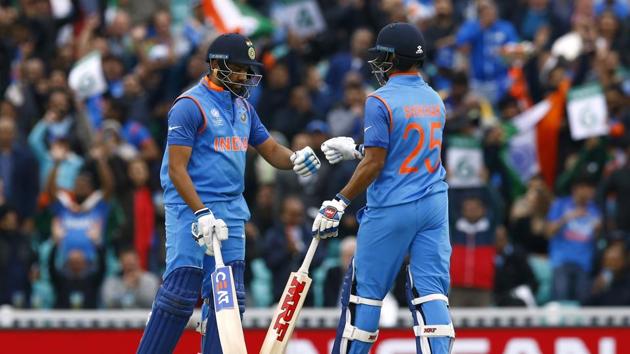 Rohit and Dhawan shared an opening partnership of over 100 for the fourth time in the Champions Trophy, a record that they bettered. (REUTERS) Rohit and Dhawan shared an opening partnership of over 100 for the fourth time in the Champions Trophy, a record that they bettered. (REUTERS)