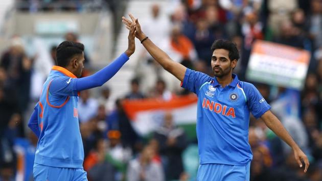 Bhuvneshwar Kumar struck with the wicket of Niroshan Dickwella. (REUTERS) Bhuvneshwar Kumar struck with the wicket of Niroshan Dickwella. (REUTERS)