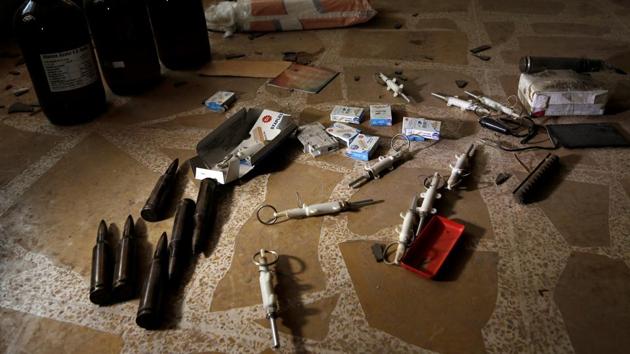 Materials for making self-made bombs are seen lying abandoned on a floor. (Alkis Konstantinidis /REUTERS) Materials for making self-made bombs are seen lying abandoned on a floor. (Alkis Konstantinidis /REUTERS)
