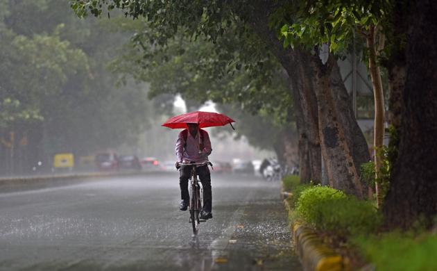 Light showers in New Delhi on Thursday. (Ravi Choudhary/HT PHOTO) Light showers in New Delhi on Thursday. (Ravi Choudhary/HT PHOTO)