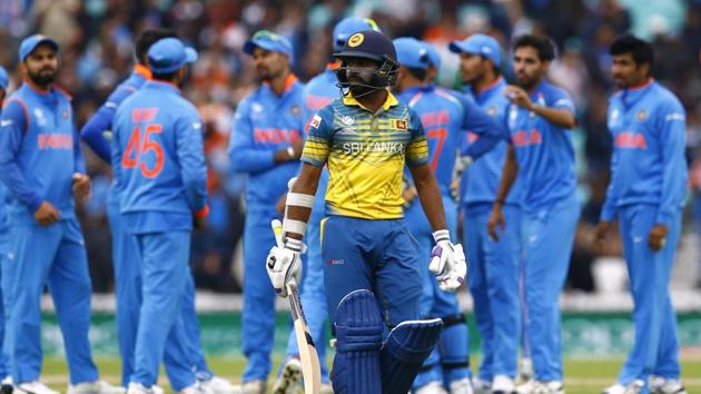 Sri Lanka were jolted by the early wicket and they required a partnership. (REUTERS) Sri Lanka were jolted by the early wicket and they required a partnership. (REUTERS)