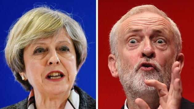 Conservative Party leader Theresa May (left) and Labour Party leader Jeremy Corbyn. (AFP File Photo) Conservative Party leader Theresa May (left) and Labour Party leader Jeremy Corbyn. (AFP File Photo)