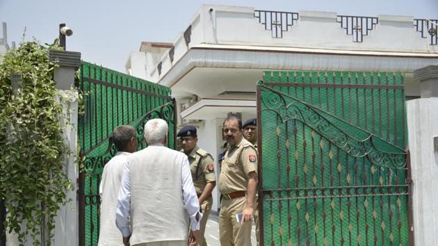 IPS officer Sanjeev Tyagi’s father, Ishwar Tyagi, was murdered at his home on May 11, allegedly by one of his sons, who suffers from schizophrenia and is now absconding. (Sakib Ali/HT File Photo) IPS officer Sanjeev Tyagi’s father, Ishwar Tyagi, was murdered at his home on May 11, allegedly by one of his sons, who suffers from schizophrenia and is now absconding. (Sakib Ali/HT File Photo)
