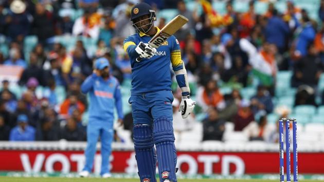 Sri Lanka captain Angelo Mathews led his team to victory against India in the ICC Champions Trophy Group B match played at The Oval on Thursday.(Reuters)