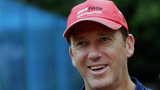 Chennai: Former Australia cricketer Glenn McGrath during his interaction with PTI at MRF Pace Academy in Chennai.(PTI)