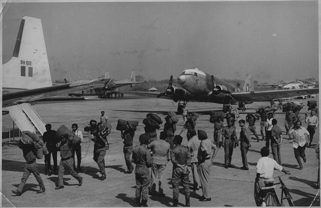 14 March 1972 - A farewell parade was held in Dhaka to mark the Liberation of Bangladesh and the withdrawal of Indian troops. The Prime Minister of Bangladesh Sheikh Mujibur Rahman took the salute.(PIB/Defence wing)