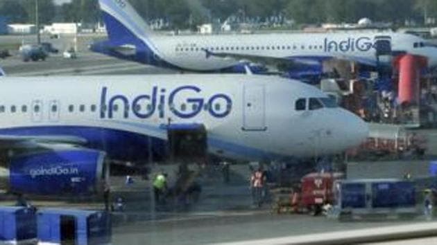 A man was arrested for allegedly making lewd gestures onboard an IndiGo flight.(HT File/ Representational Photo) A man was arrested for allegedly making lewd gestures onboard an IndiGo flight.(HT File/ Representational Photo)