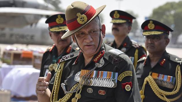 Army chief General Bipin Rawat was in Dehradun for the passing out parade of the Indian Military Academy.(HT FILE PHOTO) Army chief General Bipin Rawat was in Dehradun for the passing out parade of the Indian Military Academy.(HT FILE PHOTO)
