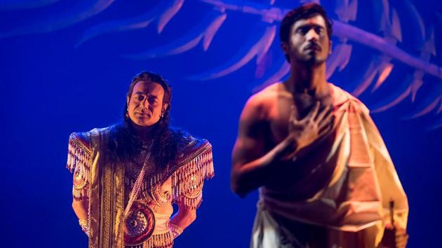 The play tells the story of Arjuna’s warrior son Abhimanyu. (Satish Bate/HT) 
