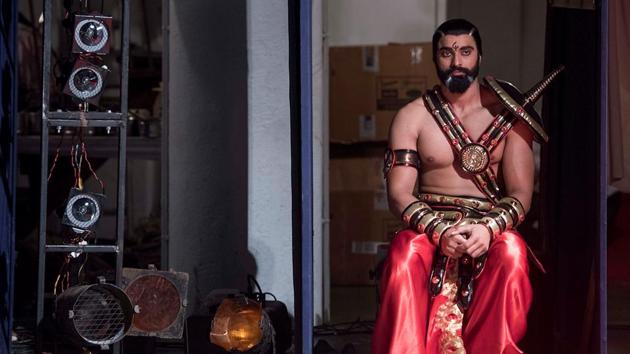 Performers in costume await their cues. (Satish Bate/HT) 