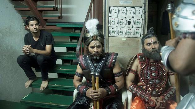 Cast members chatting backstage. (Satish Bate/HT) 