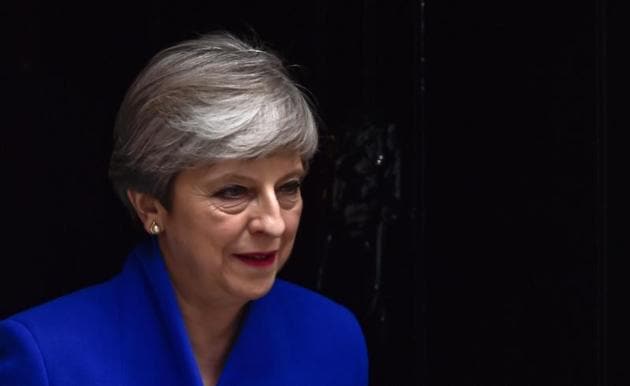 Britain's Prime Minister Theresa May in Downing Street on Friday. (Reuters) Britain's Prime Minister Theresa May in Downing Street on Friday. (Reuters)