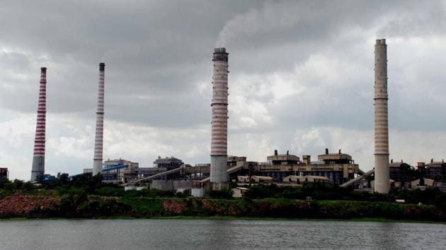 The thermal power station of Kota. Over the past three years, the capacity to generate power increased 8.6% annually, while demand for power grew just 4.4% every year. During the 10 years of the UPA government, demand for power had grown at annual pace of 6%.(HT File Photo)