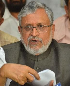BJP leader Sushil Modi has made a number of ‘exposes’ on property acquired by family members of Lalu Prasad.(HT fiile photo)